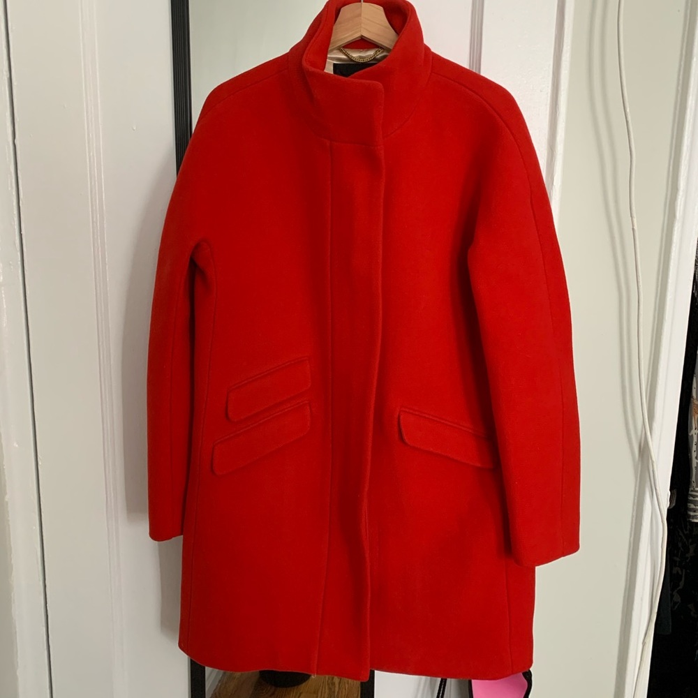 NEW WITH TAGS J. Crew Red Cocoon coat
